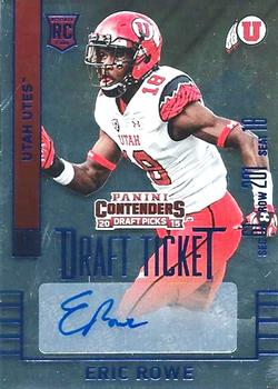 2015 Panini Contenders Draft Picks - College Draft Ticket Blue Foil #251 Eric Rowe Front