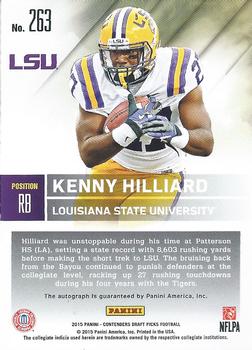2015 Panini Contenders Draft Picks - College Draft Ticket Red Foil #263 Kenny Hilliard Back