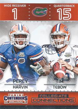 2015 Panini Contenders Draft Picks - Collegiate Connections #2 Percy Harvin / Tim Tebow Front