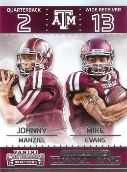 2015 Panini Contenders Draft Picks - Collegiate Connections #21 Mike Evans / Johnny Manziel Front