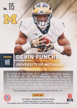 2015 Panini Contenders Draft Picks - Cracked Ice #115a Devin Funchess Back