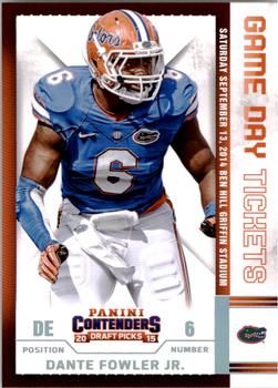 2015 Panini Contenders Draft Picks - Game Day Tickets #12 Dante Fowler Jr. Front