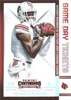 2015 Panini Contenders Draft Picks - Game Day Tickets #14 DeVante Parker Front