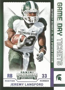 2015 Panini Contenders Draft Picks - Game Day Tickets #25 Jeremy Langford Front
