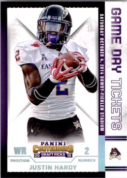 2015 Panini Contenders Draft Picks - Game Day Tickets #27 Justin Hardy Front