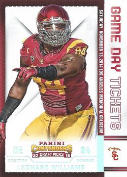 2015 Panini Contenders Draft Picks - Game Day Tickets #30 Leonard Williams Front
