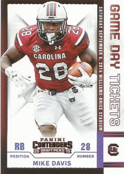 2015 Panini Contenders Draft Picks - Game Day Tickets #33 Mike Davis Front