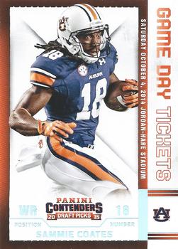 2015 Panini Contenders Draft Picks - Game Day Tickets #38 Sammie Coates Front