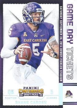 2015 Panini Contenders Draft Picks - Game Day Tickets #39 Shane Carden Front