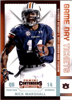 2015 Panini Contenders Draft Picks - Game Day Tickets #51 Nick Marshall Front