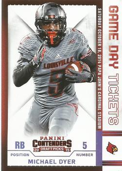 2015 Panini Contenders Draft Picks - Game Day Tickets #62 Michael Dyer Front