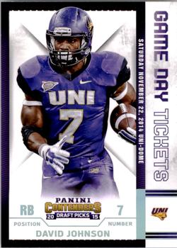 2015 Panini Contenders Draft Picks - Game Day Tickets #63 David Johnson Front