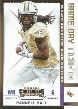 2015 Panini Contenders Draft Picks - Game Day Tickets #91 Rannell Hall Front
