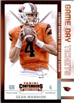 2015 Panini Contenders Draft Picks - Game Day Tickets #92 Sean Mannion Front
