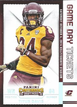 2015 Panini Contenders Draft Picks - Game Day Tickets #95 Titus Davis Front
