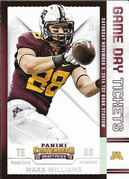 2015 Panini Contenders Draft Picks - Game Day Tickets #87 Maxx Williams Front