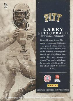 2015 Panini Contenders Draft Picks - Old School Colors #32 Larry Fitzgerald Back