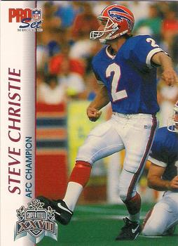 1992-93 Pro Set Super Bowl XXVII #XXVII Steve Christie Front