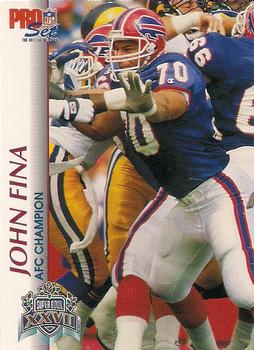 1992-93 Pro Set Super Bowl XXVII #XXVII John Fina Front