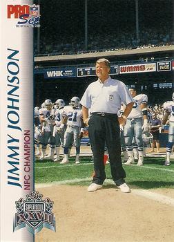 1992-93 Pro Set Super Bowl XXVII #XXVII Jimmy Johnson Front