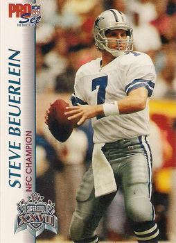 1992-93 Pro Set Super Bowl XXVII #XXVII Steve Beuerlein Front