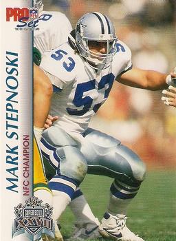 1992-93 Pro Set Super Bowl XXVII #XXVII Mark Stepnoski Front
