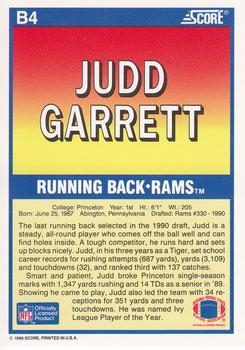 1990 Score - The Final Five #B4 Judd Garrett Back