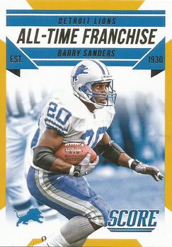 2015 Score - All-Time Franchise Gold #2 Barry Sanders Front