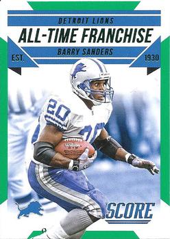 2015 Score - All-Time Franchise Green #2 Barry Sanders Front