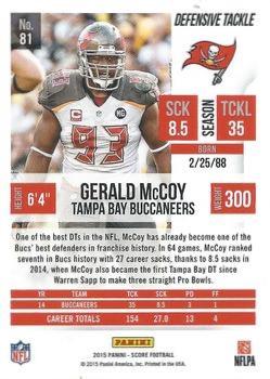 2015 Score - First Down #81 Gerald McCoy Back