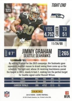 2015 Score - First Down #323 Jimmy Graham Back