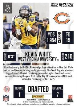 2015 Score - First Down #403 Kevin White Back