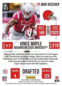 2015 Score - First Down #411 Vince Mayle Back