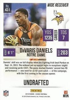 2015 Score - First Down #431 DaVaris Daniels Back