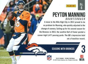 2015 Score - Franchise #6 Peyton Manning Back