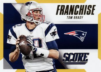 2015 Score - Franchise Gold #1 Tom Brady Front