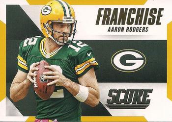 2015 Score - Franchise Gold #14 Aaron Rodgers Front