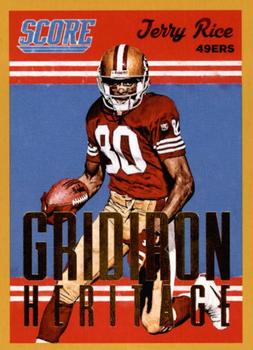 2015 Score - Gridiron Heritage Gold #25 Jerry Rice Front