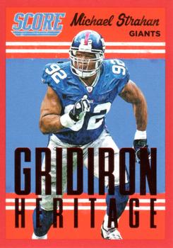 2015 Score - Gridiron Heritage Red #22 Michael Strahan Front