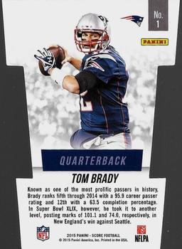2015 Score - Precision Passers #1 Tom Brady Back