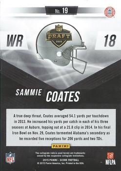 2015 Score - Rookie Helmets #19 Sammie Coates Back