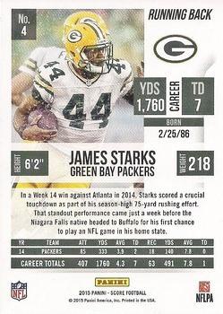 2015 Score - Scorecard #4 James Starks Back