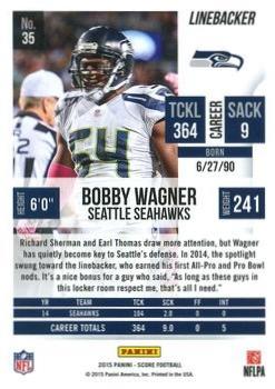 2015 Score - Scorecard #35 Bobby Wagner Back