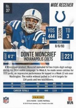 2015 Score - Scorecard #37 Donte Moncrief Back