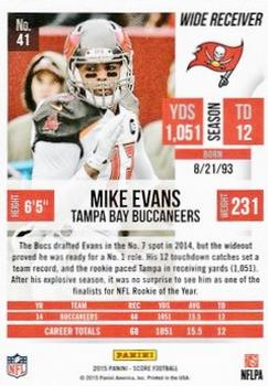2015 Score - Scorecard #41 Mike Evans Back