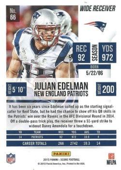 2015 Score - Scorecard #66 Julian Edelman Back