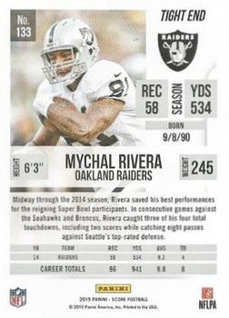 2015 Score - Showcase #133 Mychal Rivera Back