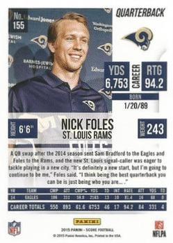 2015 Score - Showcase #155 Nick Foles Back