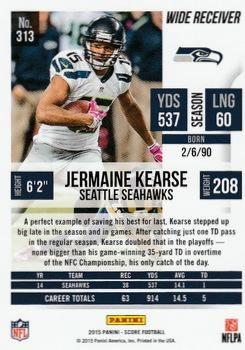 2015 Score - Showcase #313 Jermaine Kearse Back