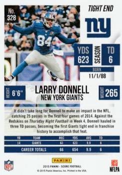 2015 Score - Showcase #328 Larry Donnell Back